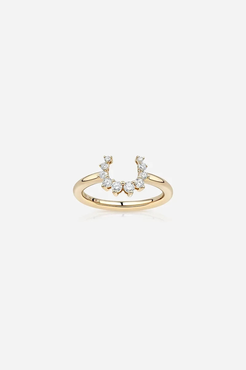Confidence Ring in 9K Gold with White Diamonds - Yellow Gold