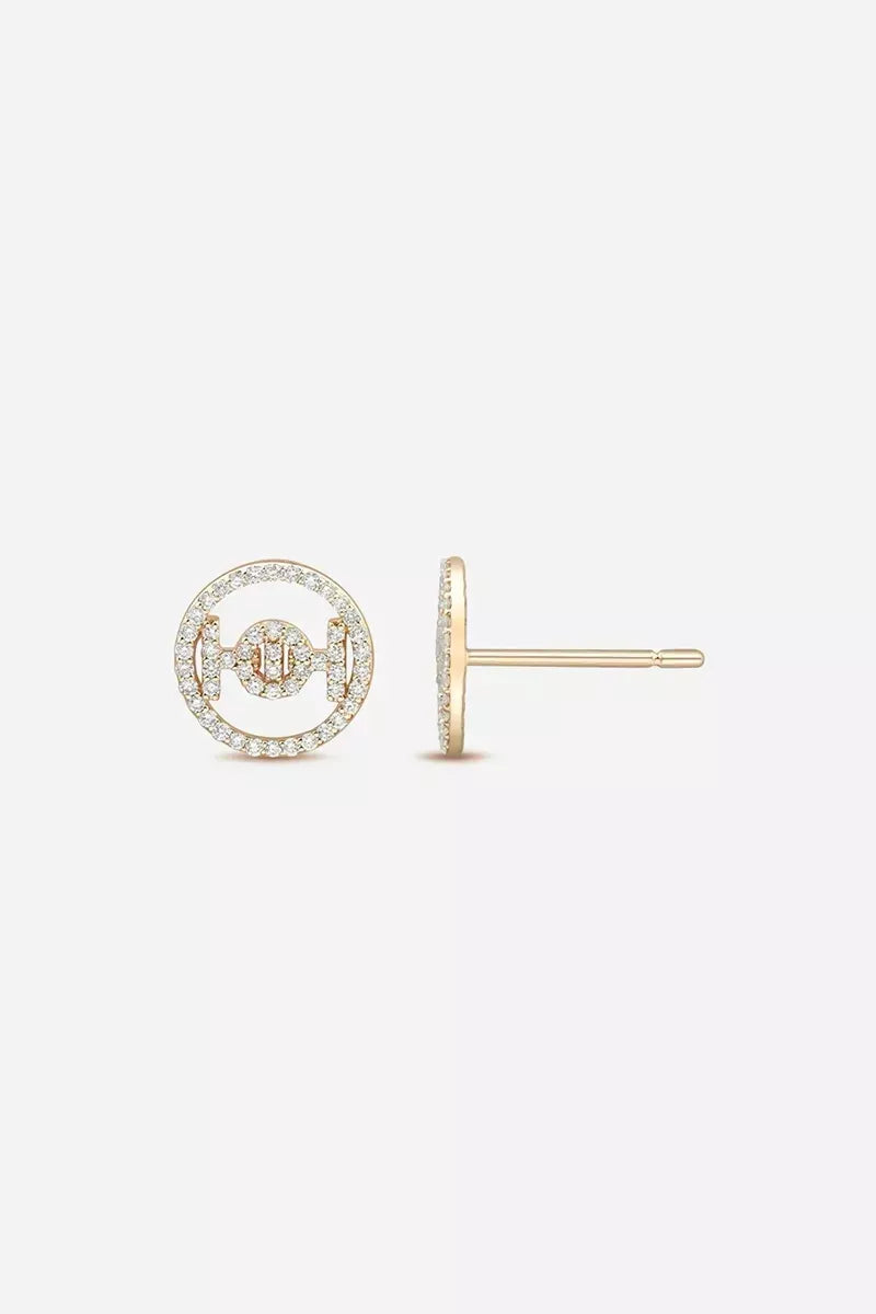 Challenge Studs in 9K Gold - Yellow Gold