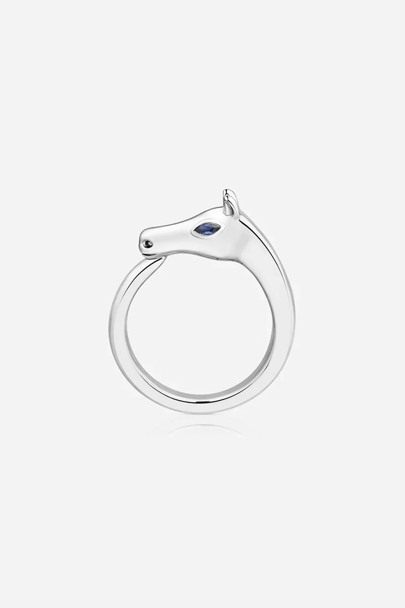 Celebration Horse Head Ring in 18K Gold - White Gold