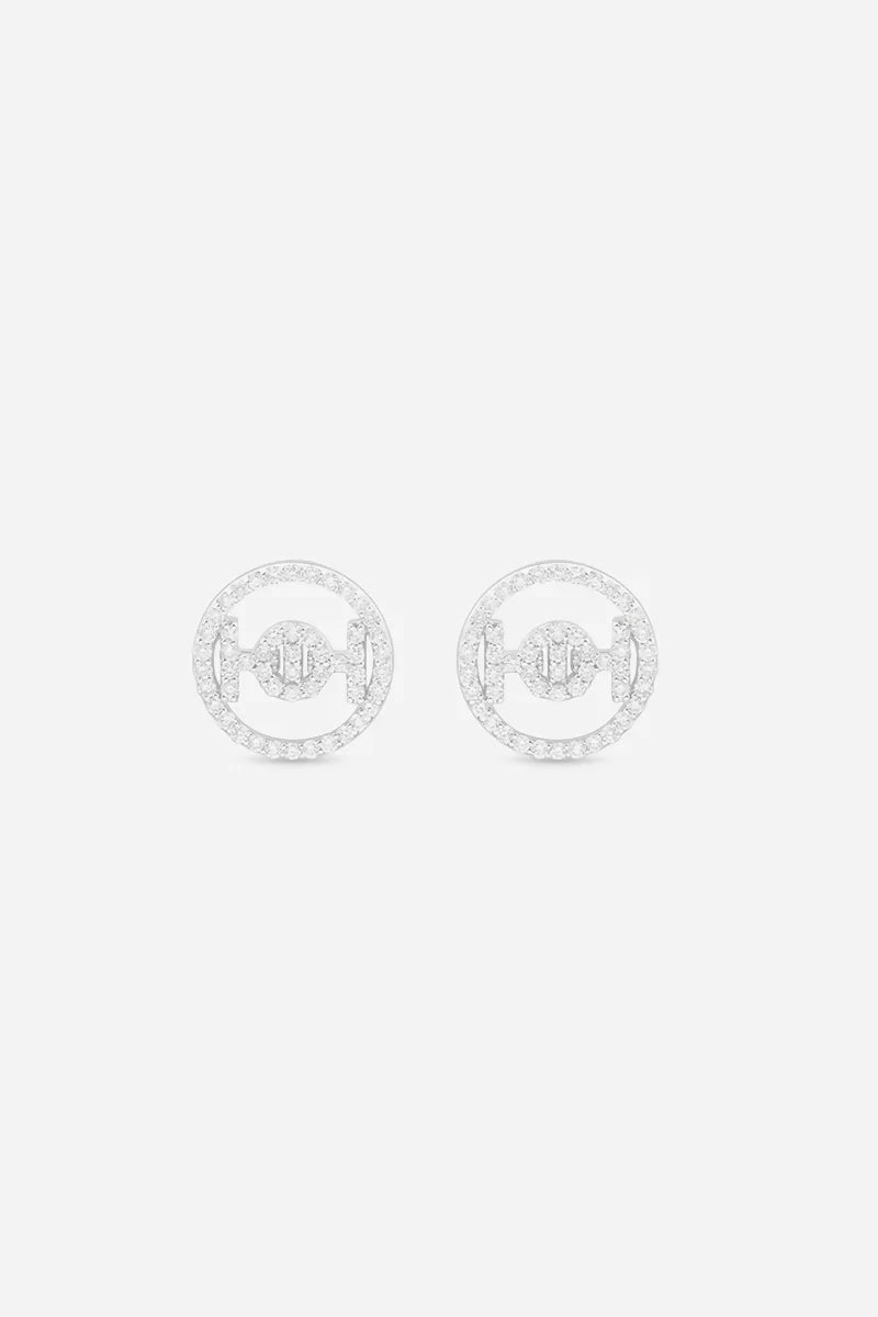 Challenge Studs in 9K Gold - White Gold
