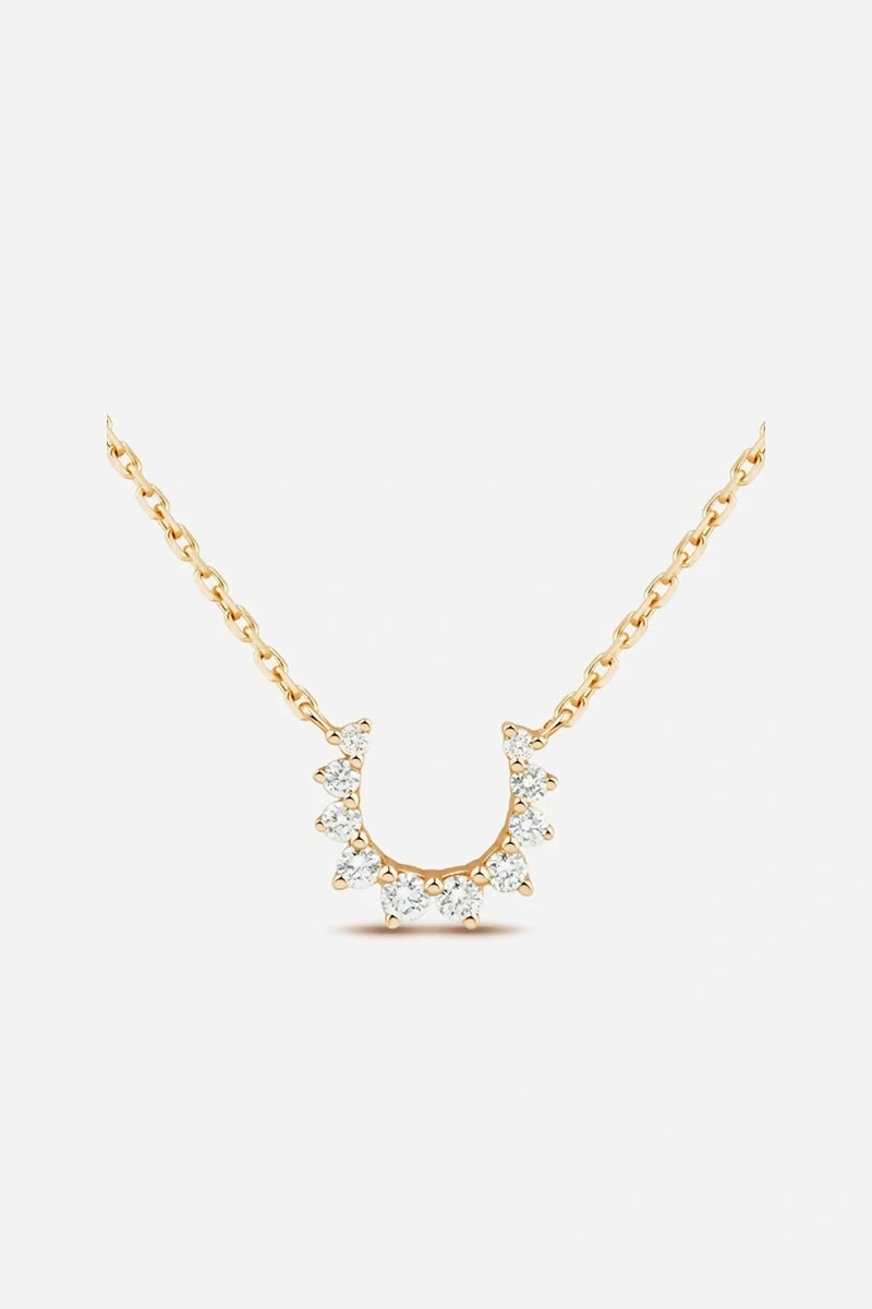 Confidence Necklace in 9K Gold with White Diamonds - Yellow Gold