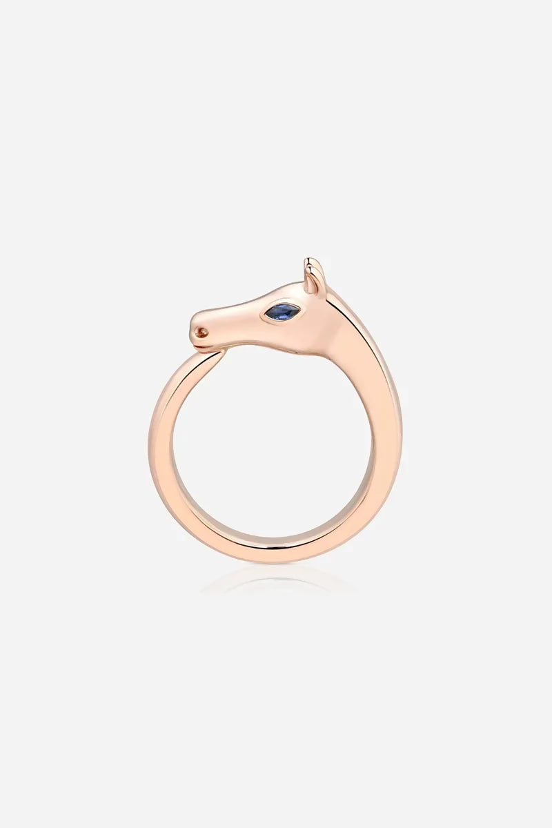 Celebration Horse Head Ring in 18K Gold - Pink Gold