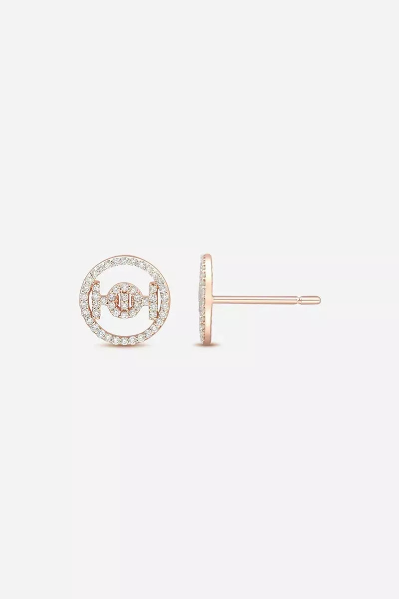 Challenge Studs in 9K Gold - Pink Gold