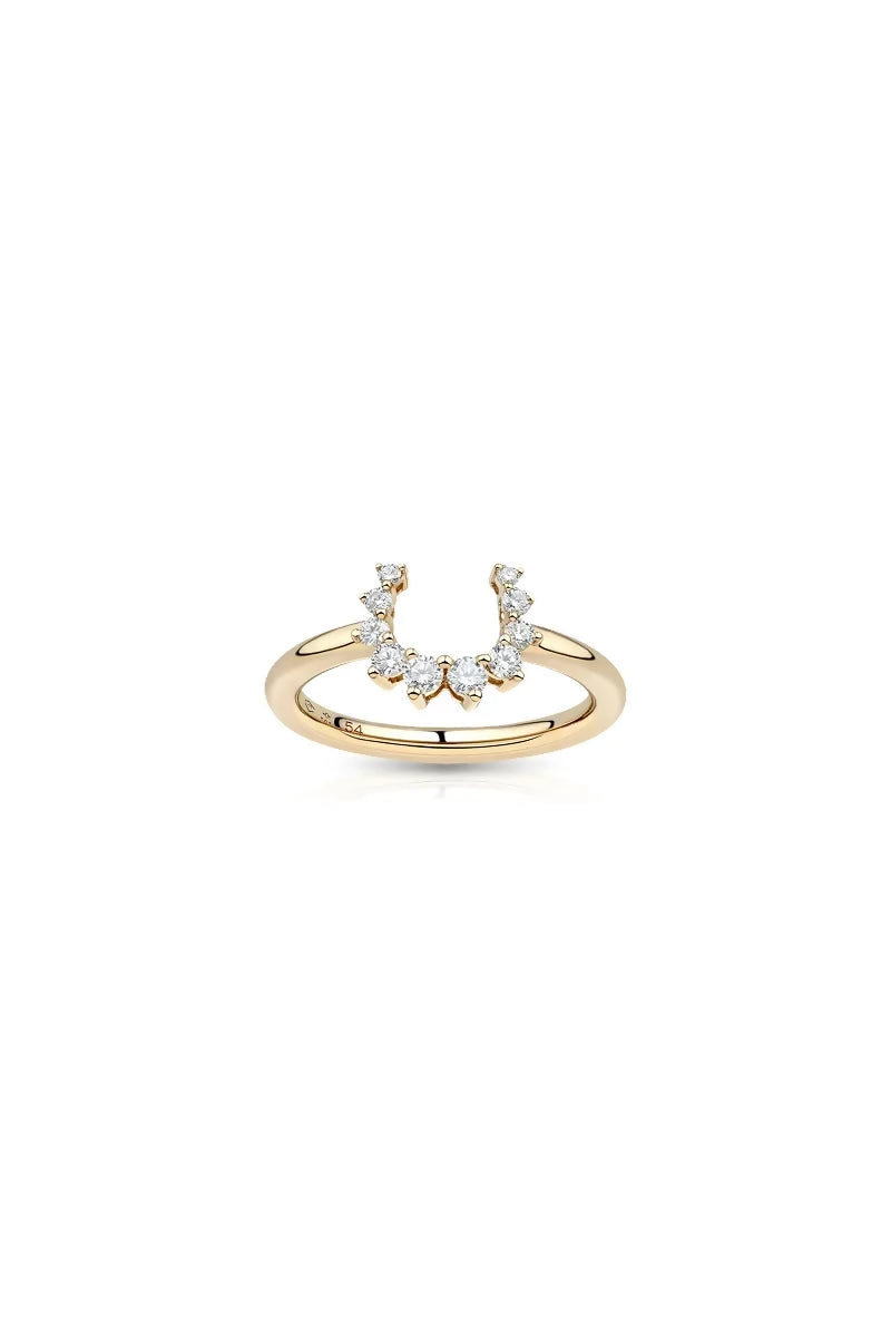 Confidence Ring in 9K Gold with White Diamonds - Yellow Gold