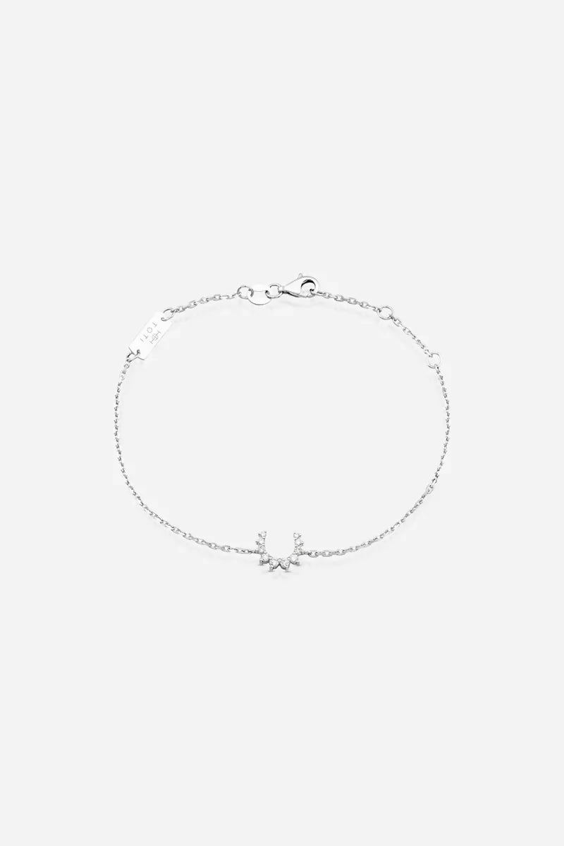 Confidence Bracelet in 9K Gold with White Diamonds - White Gold