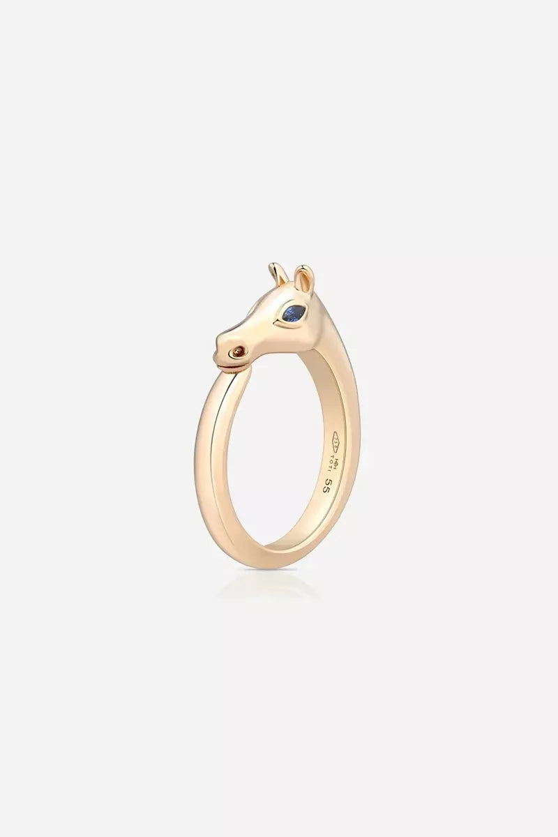 Celebration Horse Head Ring in 18K Gold - Yellow Gold