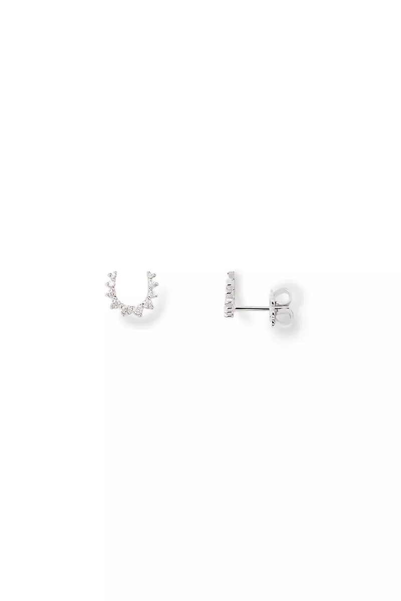 Confidence Earrings in 18K Gold with White Diamonds - White Gold