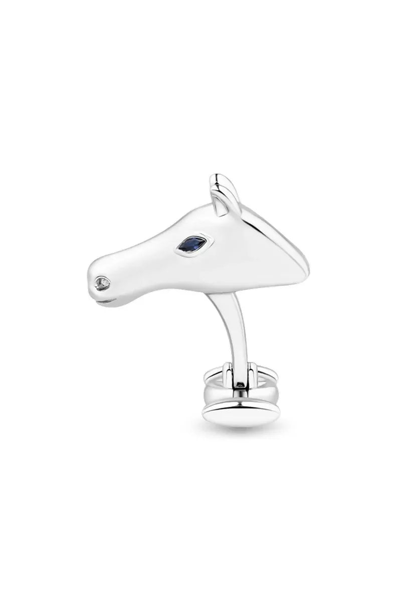 Celebration Horse Head Cufflinks in Silver