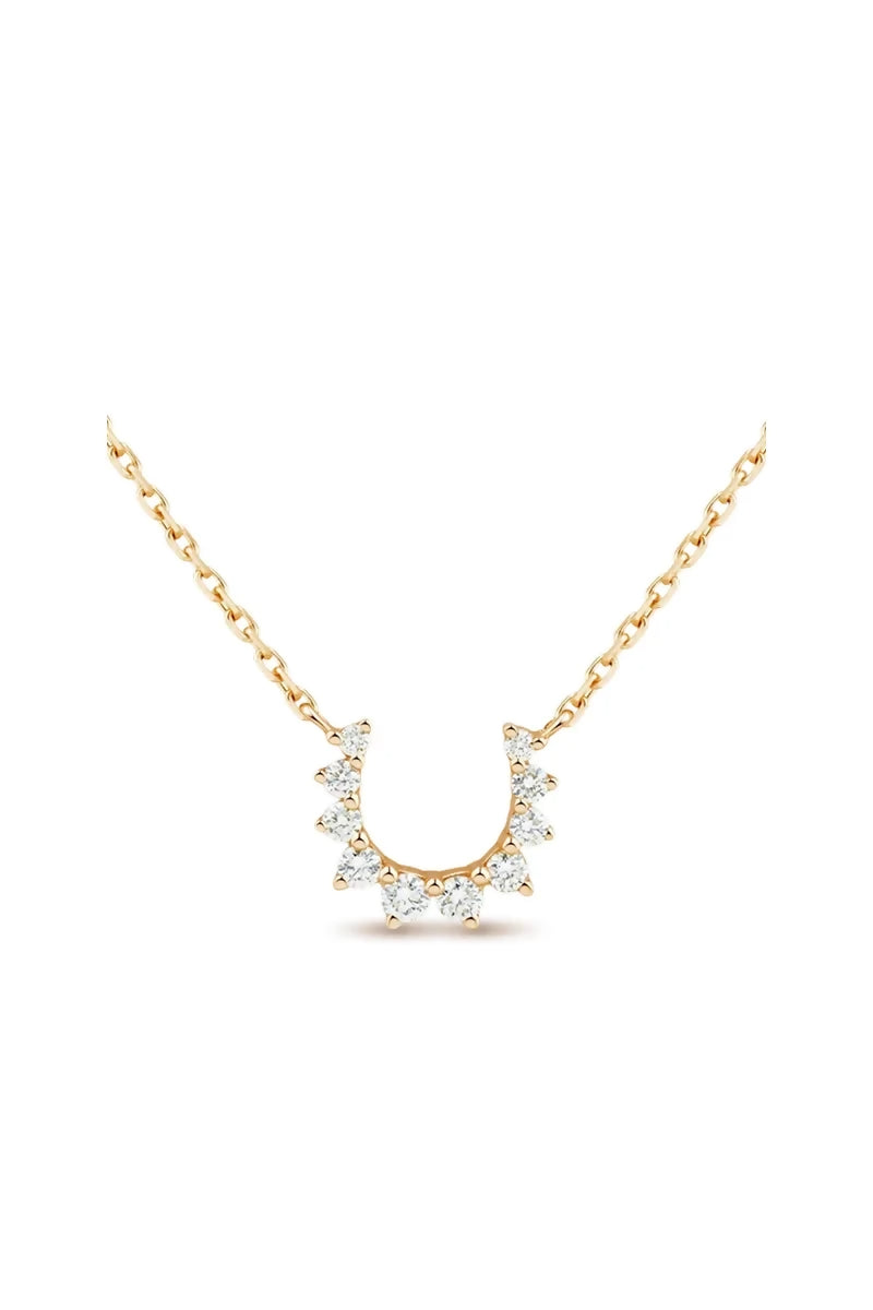 Confidence Necklace in 9K Gold with White Diamonds - Yellow Gold