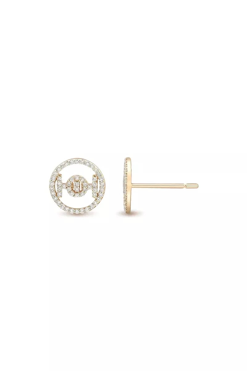 Challenge Studs in 9K Gold - Yellow Gold