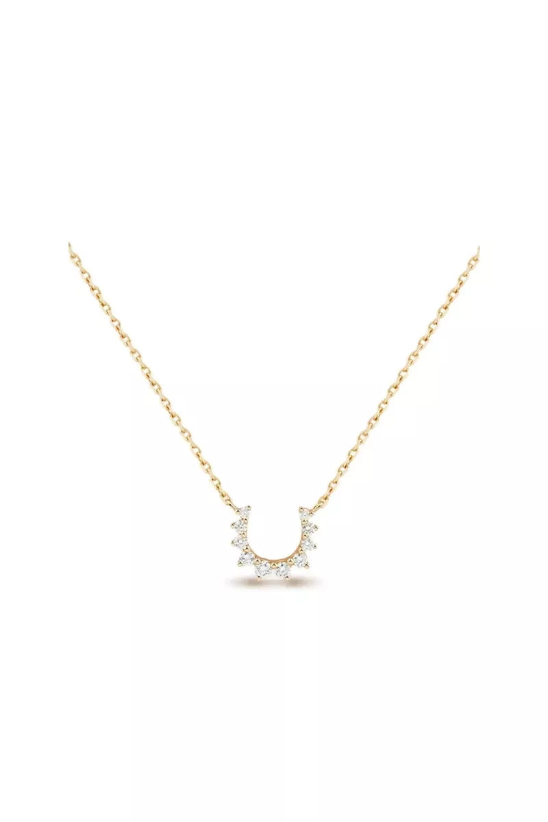 Confidence Necklace in 9K Gold with White Diamonds - Yellow Gold