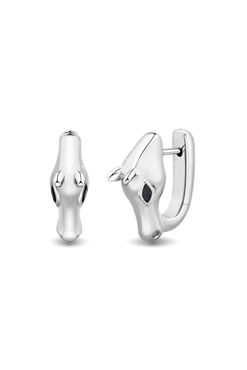 Celebration Horse Head Earrings in 18K Gold - White Gold