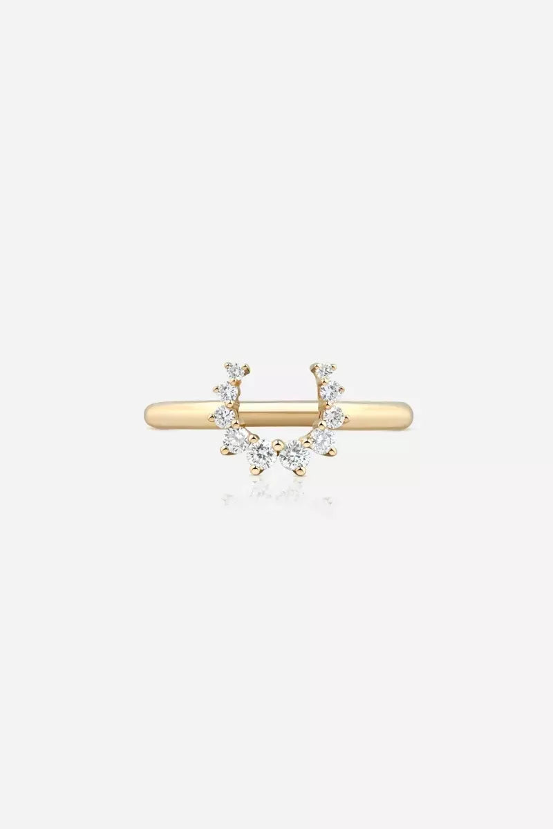 Confidence Ring in 9K Gold with White Diamonds - Yellow Gold
