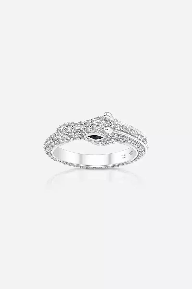 Celebration Horse Head Ring in 18K Gold with White Diamonds - White Gold