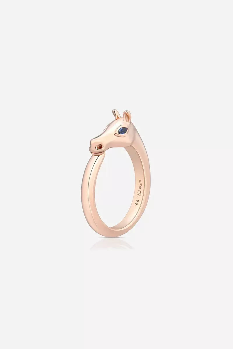 Celebration Horse Head Ring in 18K Gold - Pink Gold