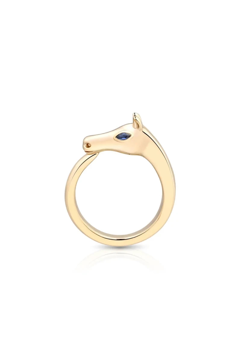 Celebration Horse Head Ring in 18K Gold - Yellow Gold