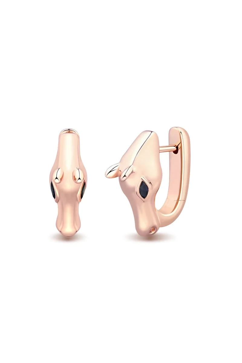 Celebration Horse Head Earrings in 18K Gold - Pink Gold