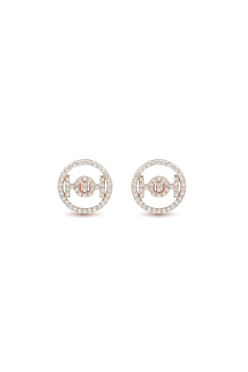 Challenge Studs in 9K Gold - Pink Gold