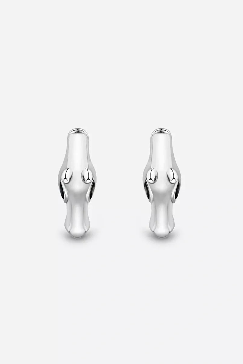 Celebration Horse Head Earrings in 18K Gold - White Gold
