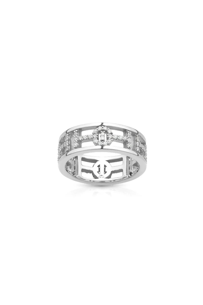 Challenge Ring in 18K Gold with White Diamonds - White Gold