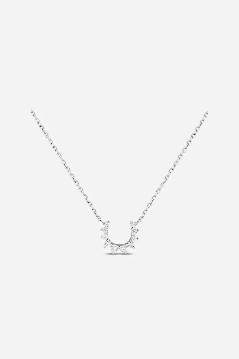 Confidence Necklace in 9K Gold with White Diamonds - White Gold
