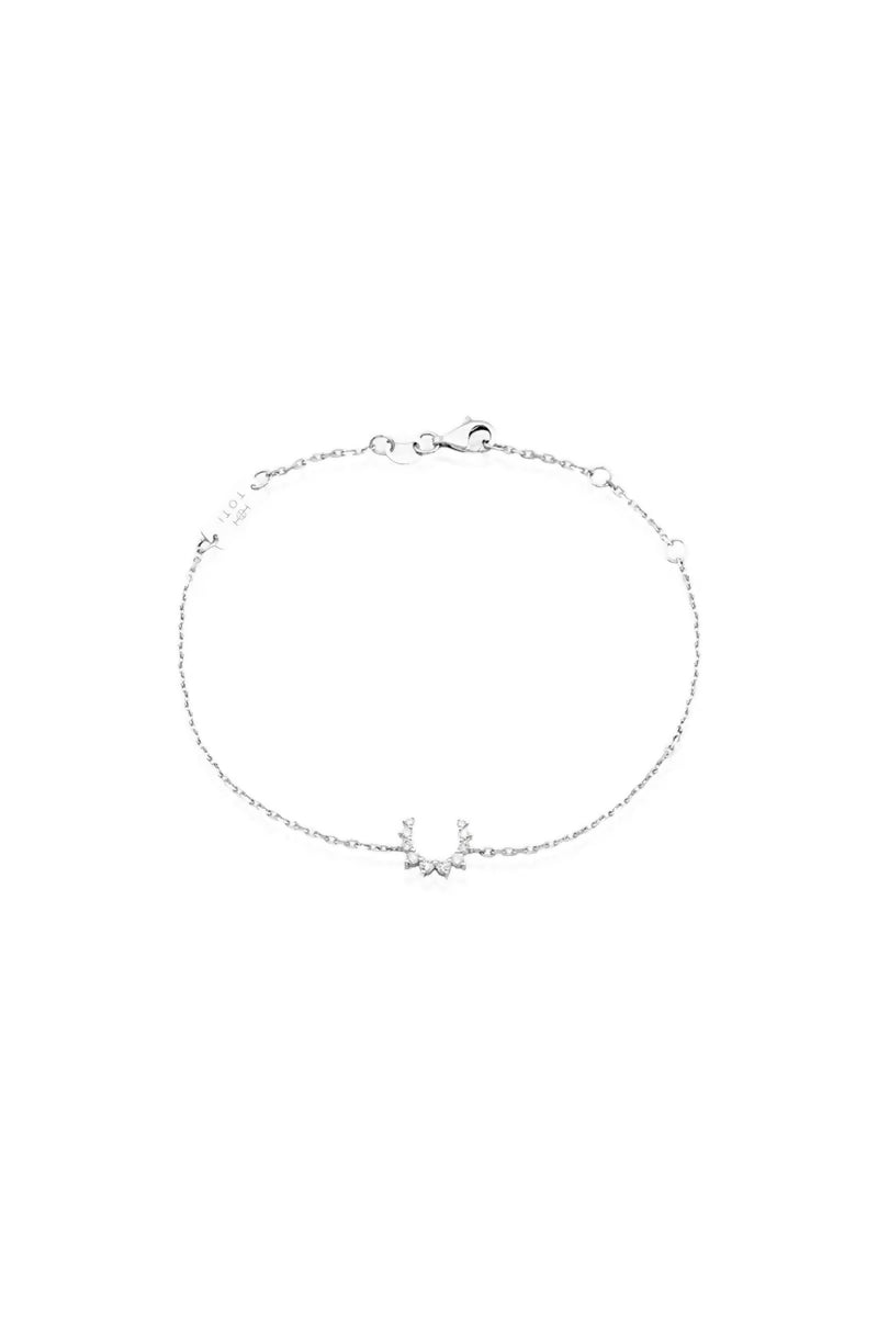 Confidence Bracelet in 9K Gold with White Diamonds - White Gold