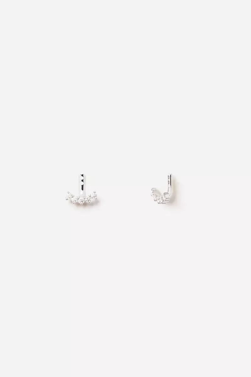 Cuddle Ear Jackets in 18K Gold with White Diamonds - White Gold