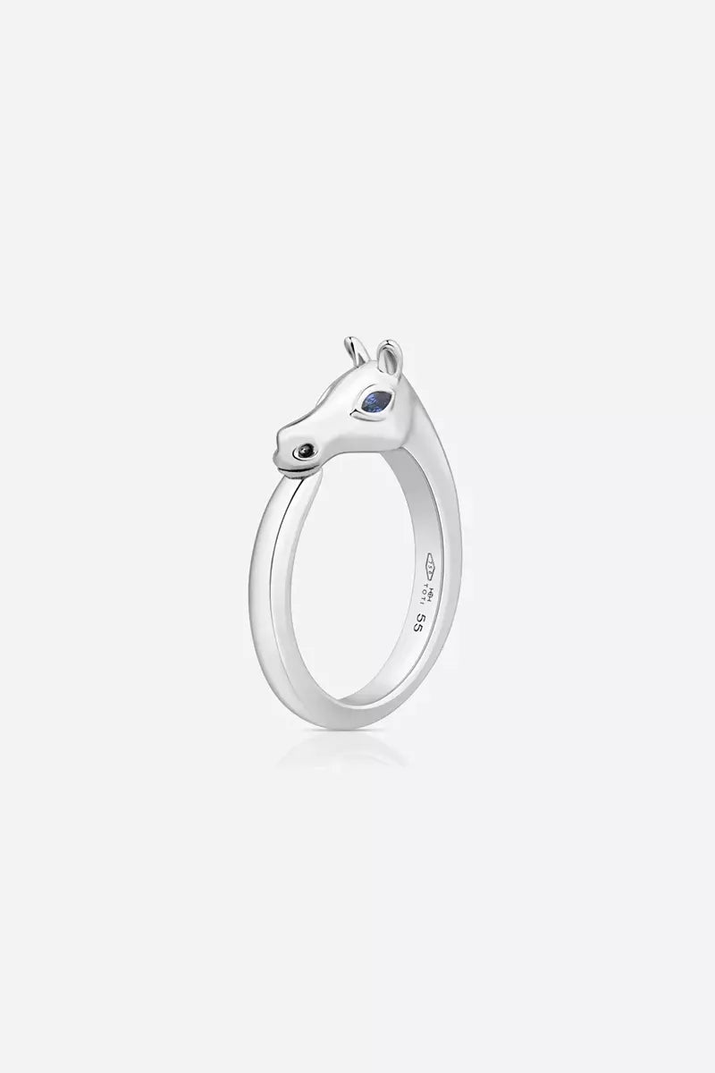 Celebration Horse Head Ring in 18K Gold - White Gold