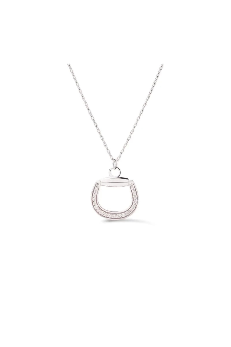 Connection Necklace in 18K Gold with White Diamonds - White Gold