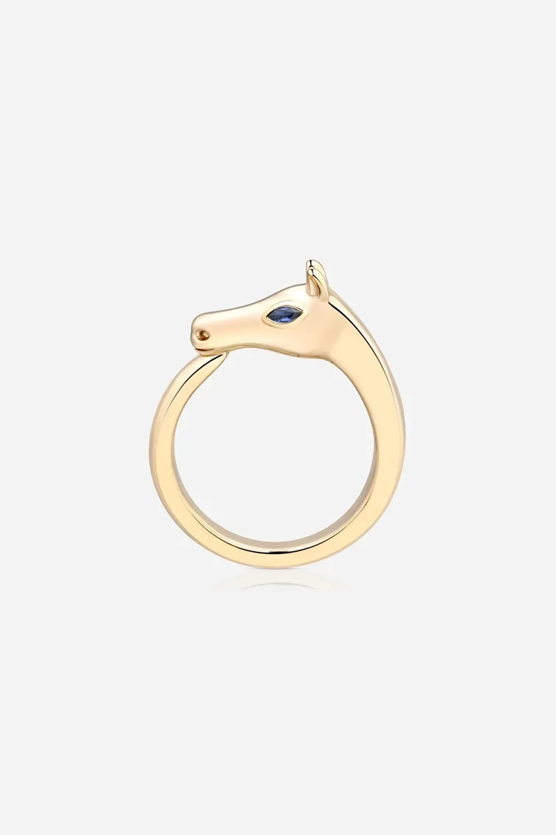 Celebration Horse Head Ring in 18K Gold - Yellow Gold