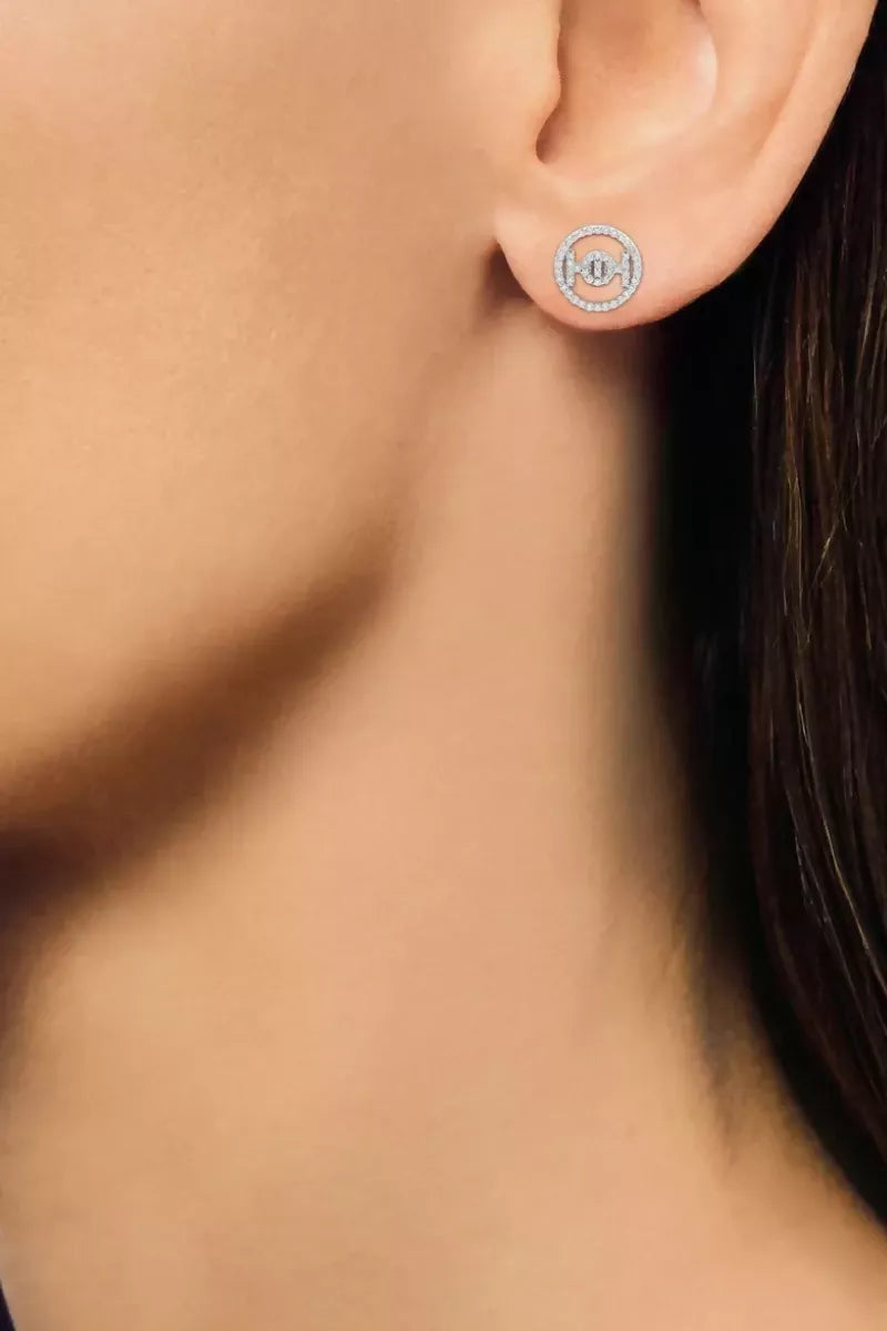 Challenge Studs in 9K Gold - White Gold
