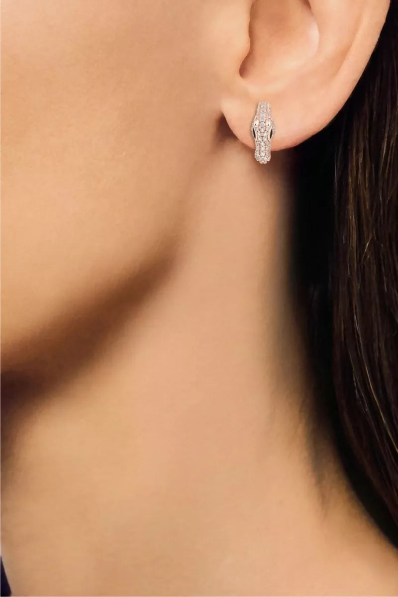 Celebration Horse Head Earrings in 18K Gold with White Diamonds - Pink Gold