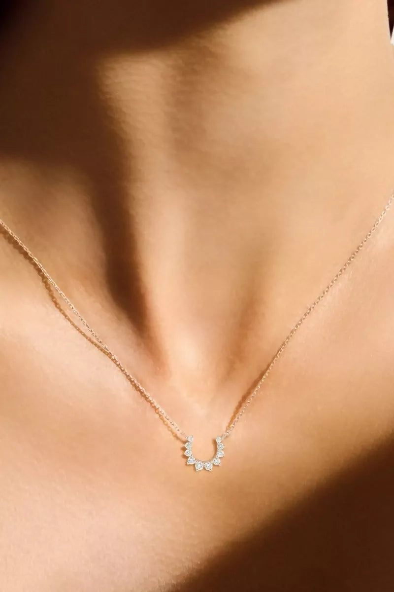 Confidence Necklace in 9K Gold with White Diamonds - White Gold