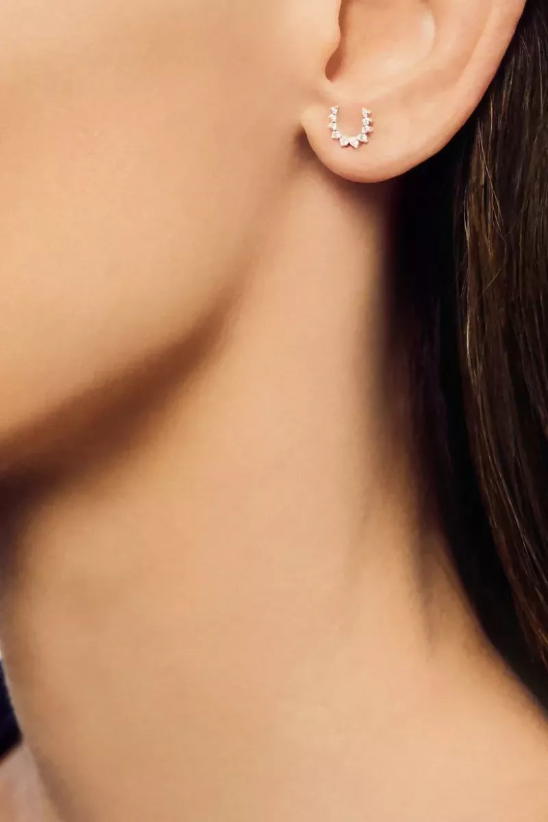 Confidence Earrings in 18K Gold with White Diamonds - White Gold