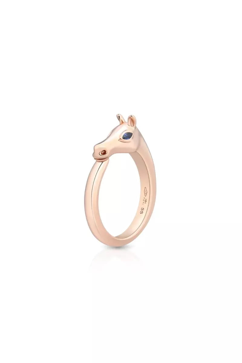 Celebration Horse Head Ring in 18K Gold - Pink Gold