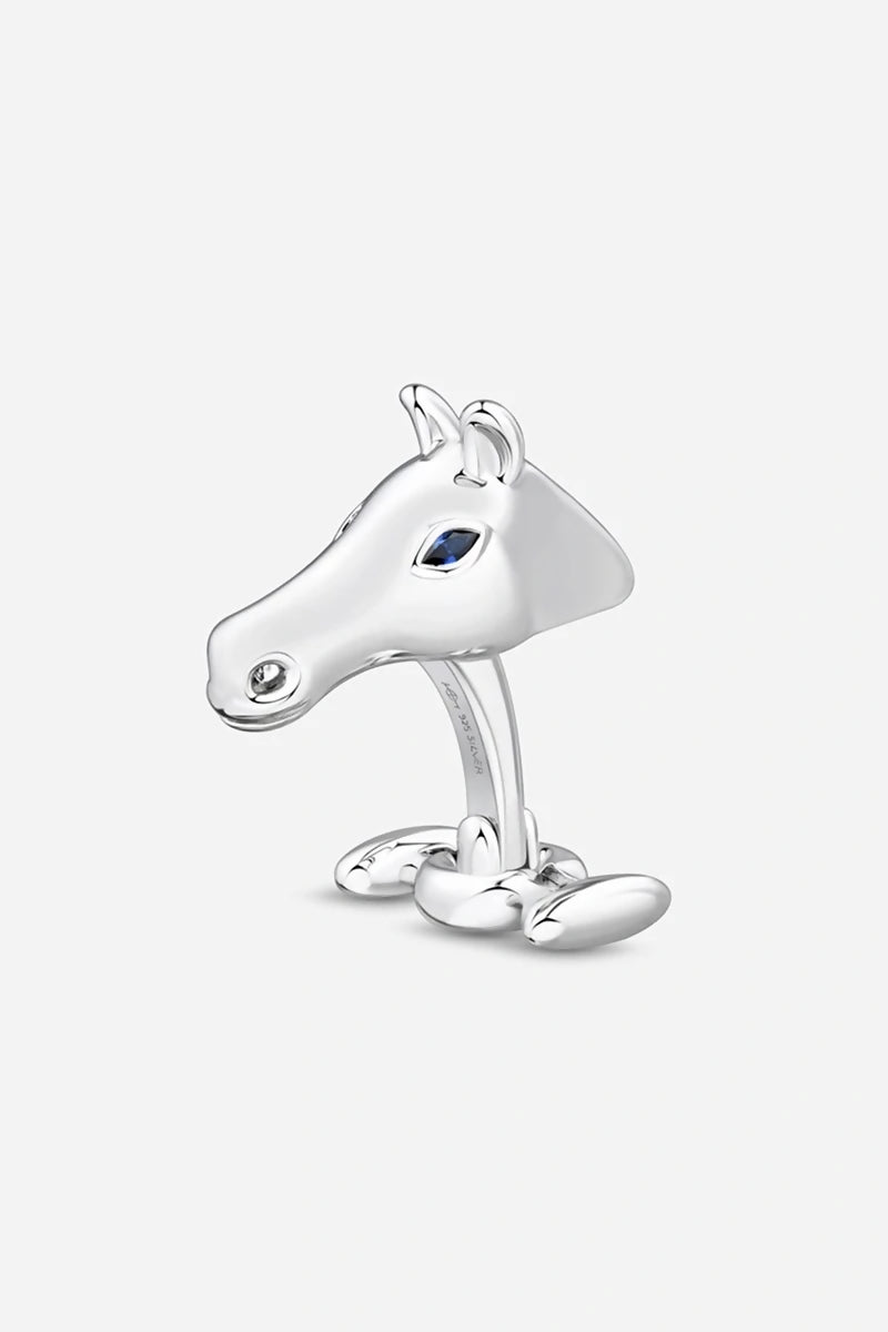 Celebration Horse Head Cufflinks in Silver