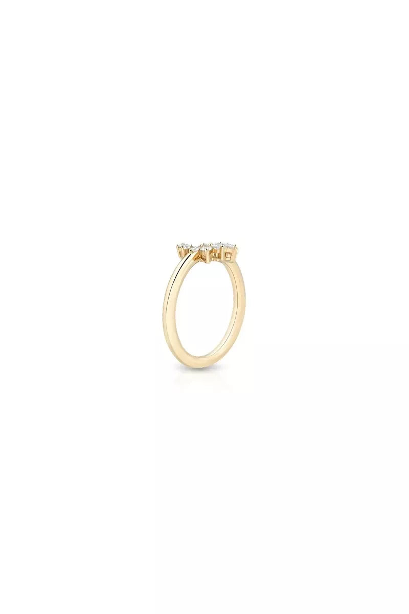 Confidence Ring in 9K Gold with White Diamonds - Yellow Gold
