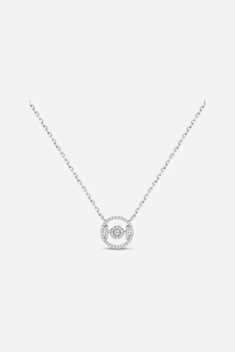 Challenge Necklace in 9K Gold with White Diamonds - White Gold