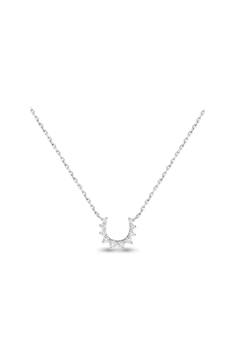 Confidence Necklace in 9K Gold with White Diamonds - White Gold