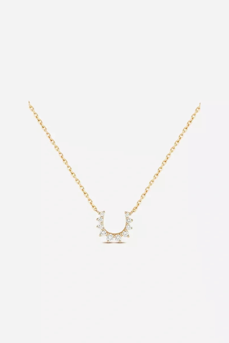 Confidence Necklace in 9K Gold with White Diamonds - Yellow Gold